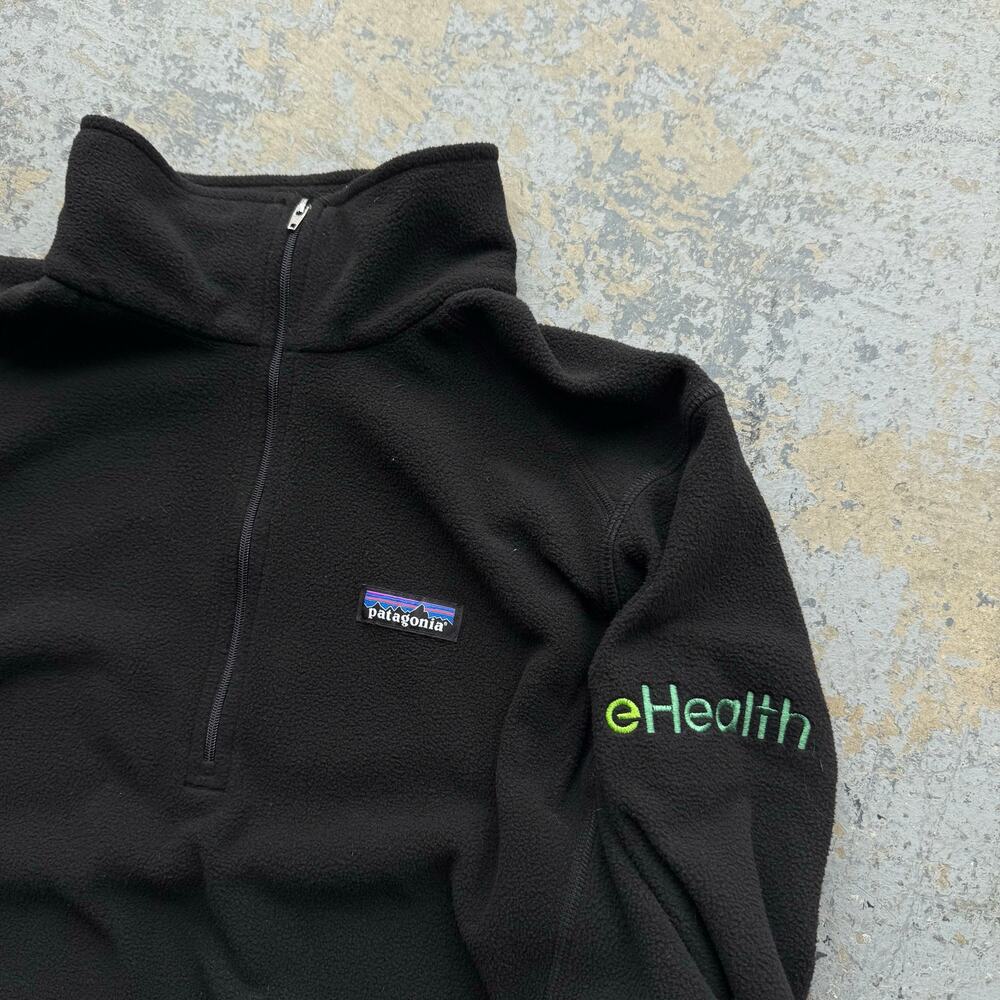 Patagonia Black Micro D Fleece 1/4 Zip Sz L - Picture 2 of 7